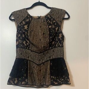Pre-oved Bcbg lace peplum blouse